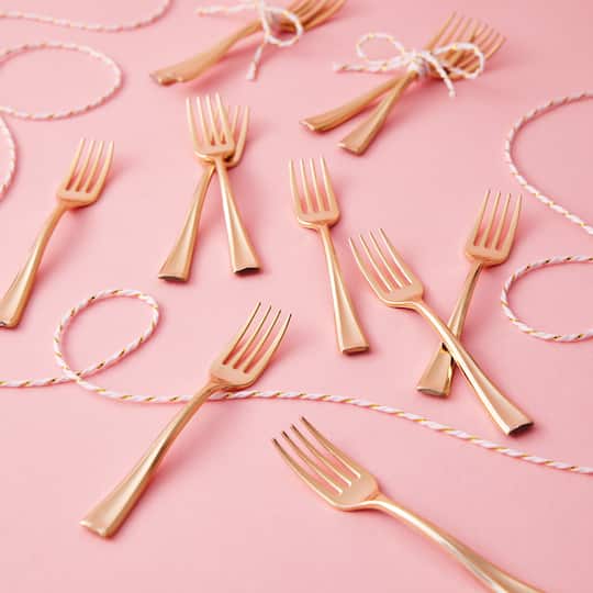 Gold Mini Forks by Celebrate It™, 24ct.